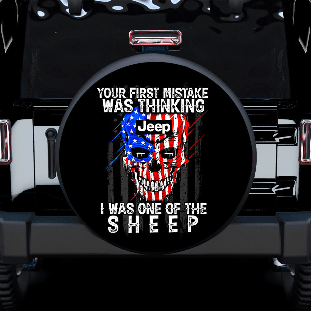 I Was One Of The Sheep Jeep Skull Car Spare Tire Cover