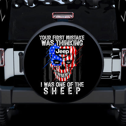 I Was One Of The Sheep Jeep Skull Car Spare Tire Cover