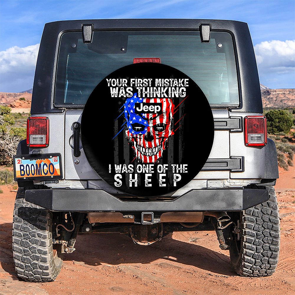 I Was One Of The Sheep Jeep Skull Car Spare Tire Cover