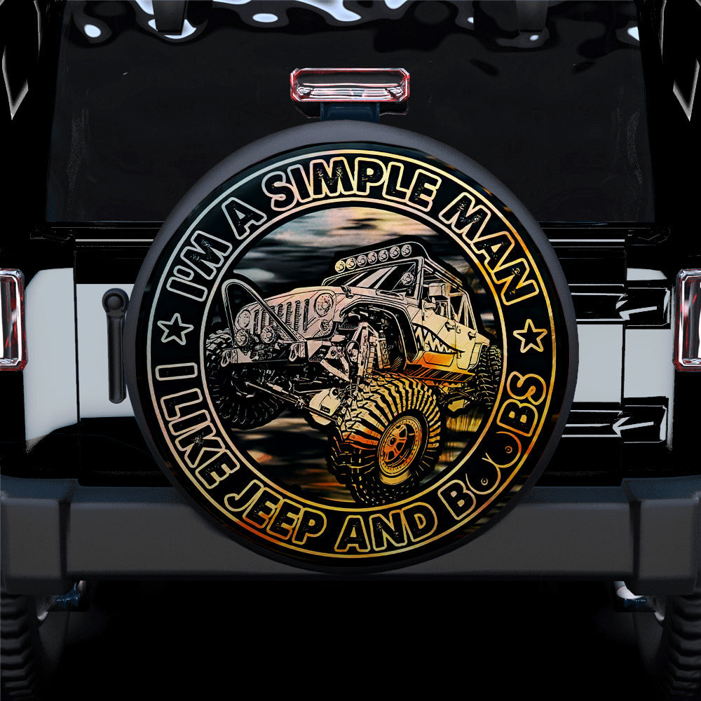 I'm A Simple Man Boobs Car Spare Tire Cover