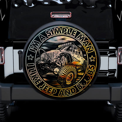I'm A Simple Man Boobs Car Spare Tire Cover