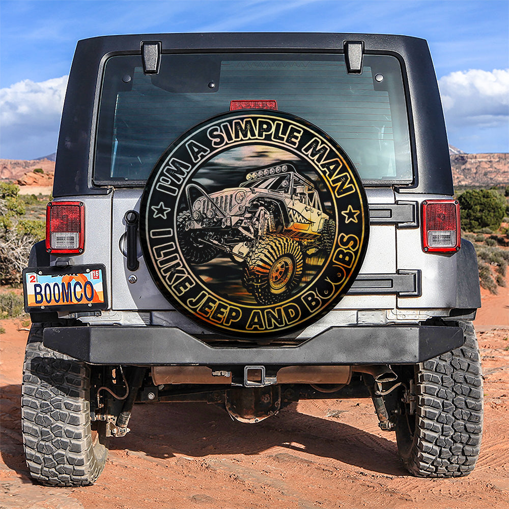 I'm A Simple Man Boobs Car Spare Tire Cover