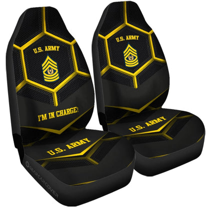 I'm In charge U.S Army Veterans Car Seat Covers Name US Military Car Accessories