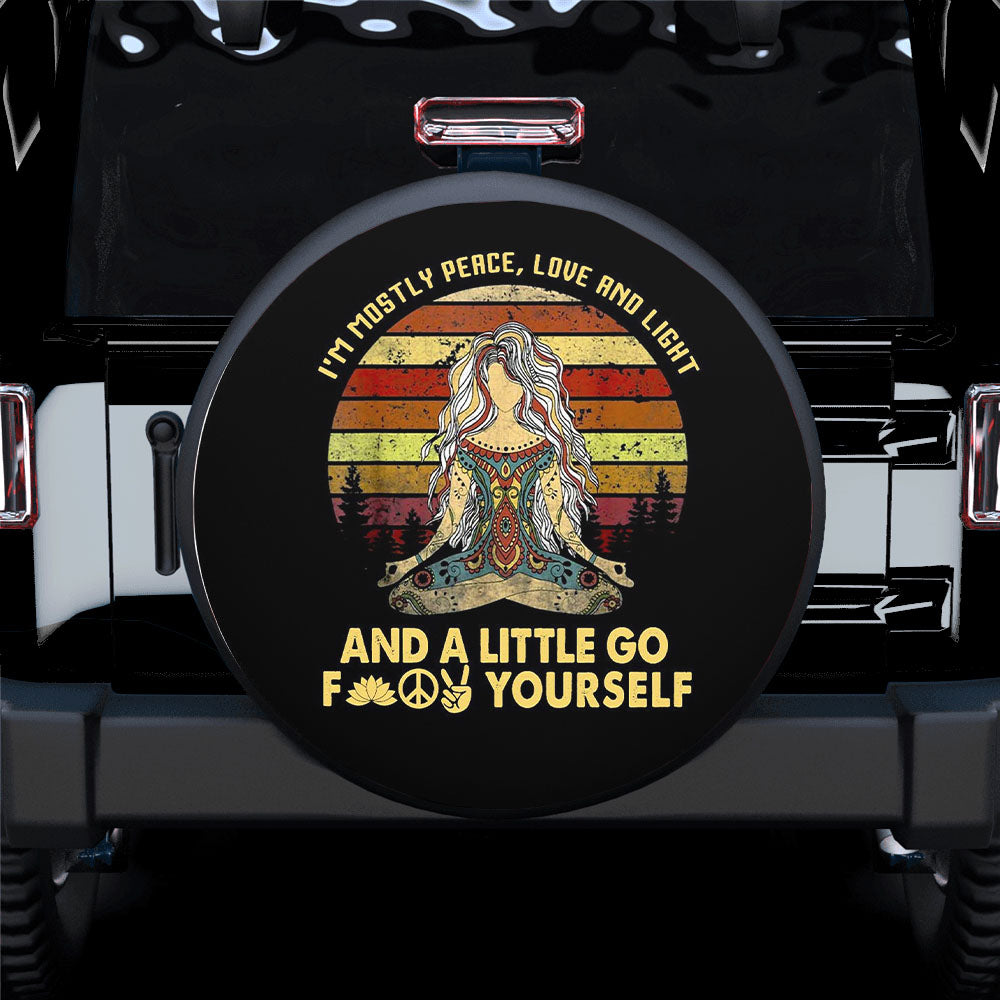 I'm Mostly Light Love Peace And A Little Spare Tire Cover