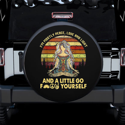 I'm Mostly Light Love Peace And A Little Spare Tire Cover