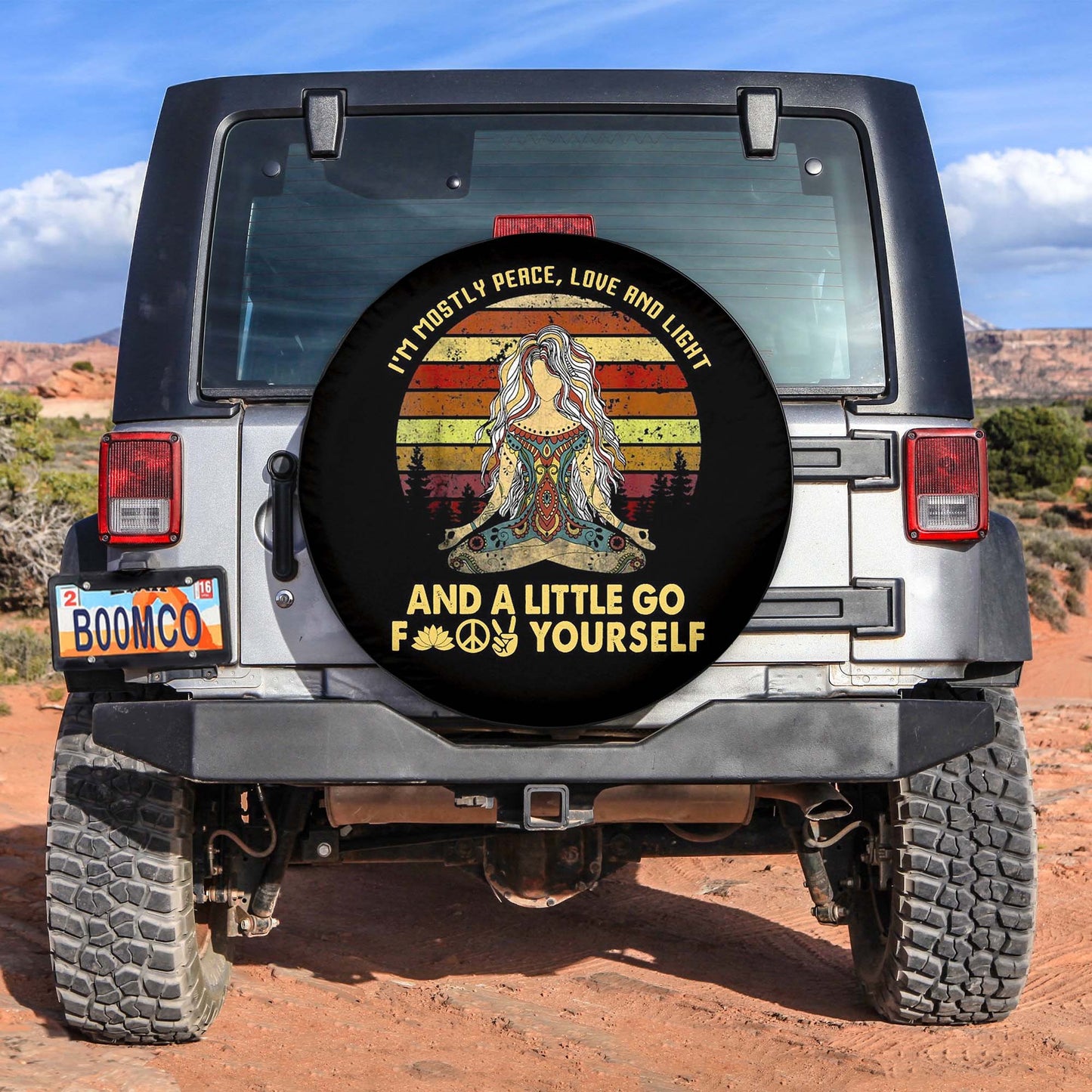 I'm Mostly Light Love Peace And A Little Spare Tire Cover