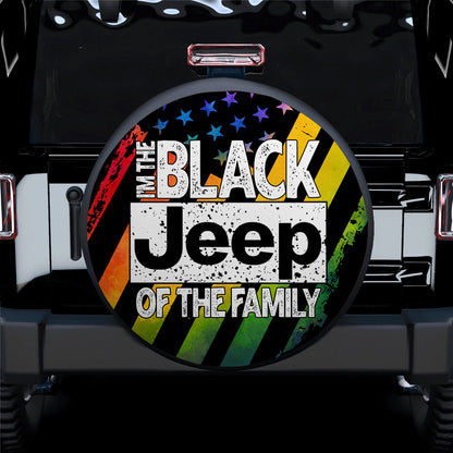 I'm The Black Jeep American Flag Color Car Spare Tire Cover