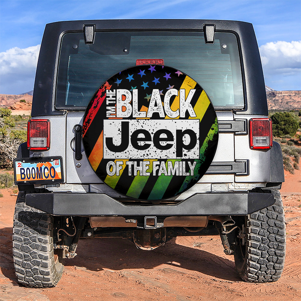I'm The Black Jeep American Flag Color Car Spare Tire Cover