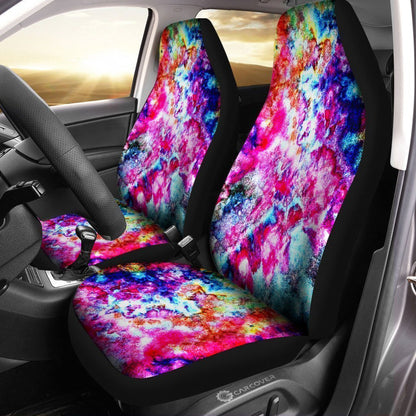 Ice Tie Dye Car Seat Covers Custom Hippie Car Accessories
