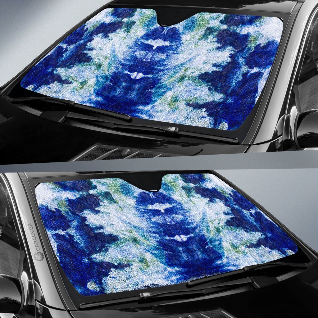 Ice Tie Dye Car Sunshade Custom Printed Hippie Car Accessories