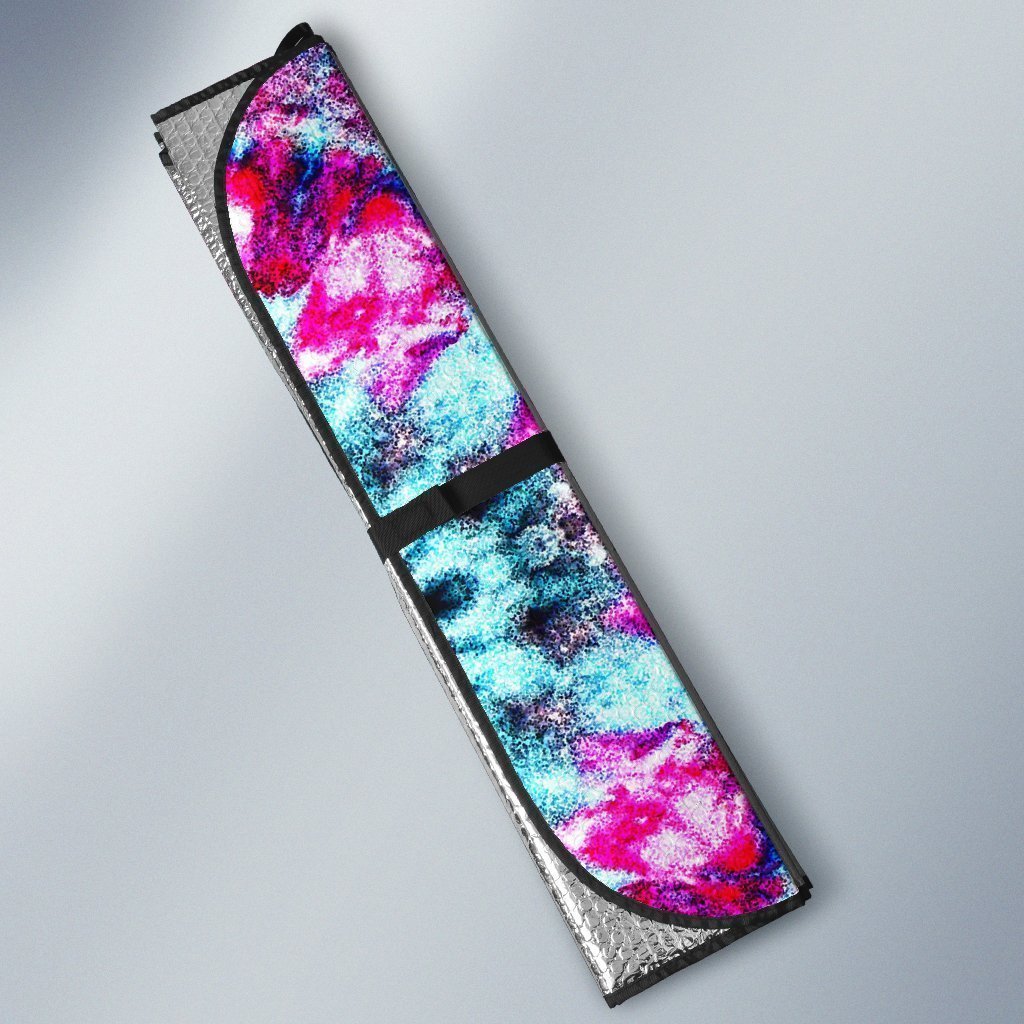 Ice Tie Dye Car Sunshade Custom Printed Hippie Car Interior Accessories