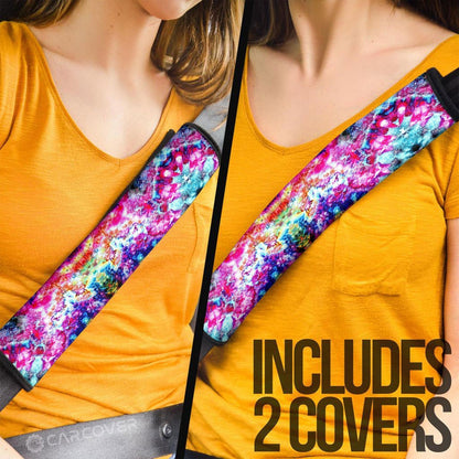Ice Tie Dye Seat Belt Covers Custom Hippie Car Accessories Gifts