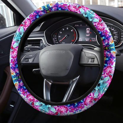 Ice Tie Dye Steering Wheel Covers Custom Hippie Tie Dye Hippie Car Accessories