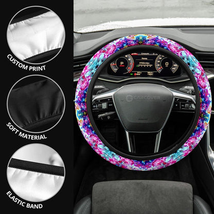 Ice Tie Dye Steering Wheel Covers Custom Hippie Tie Dye Hippie Car Accessories