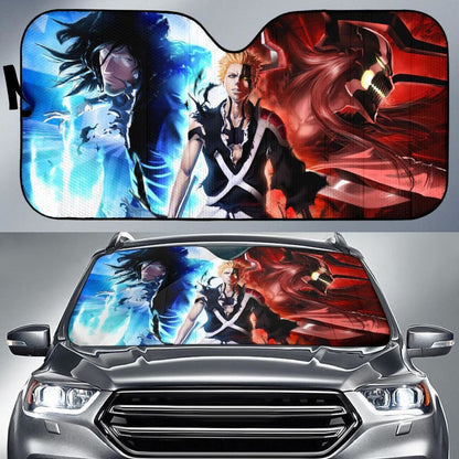 Ichigo Bleach Blue And Red Auto Sun Shade Nh06 Universal Fit 111204