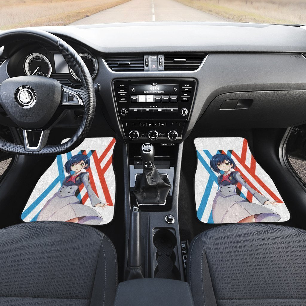 Ichigo Code 015 Car Floor Mats Custom Darling In The Franxx Anime Car Accessories
