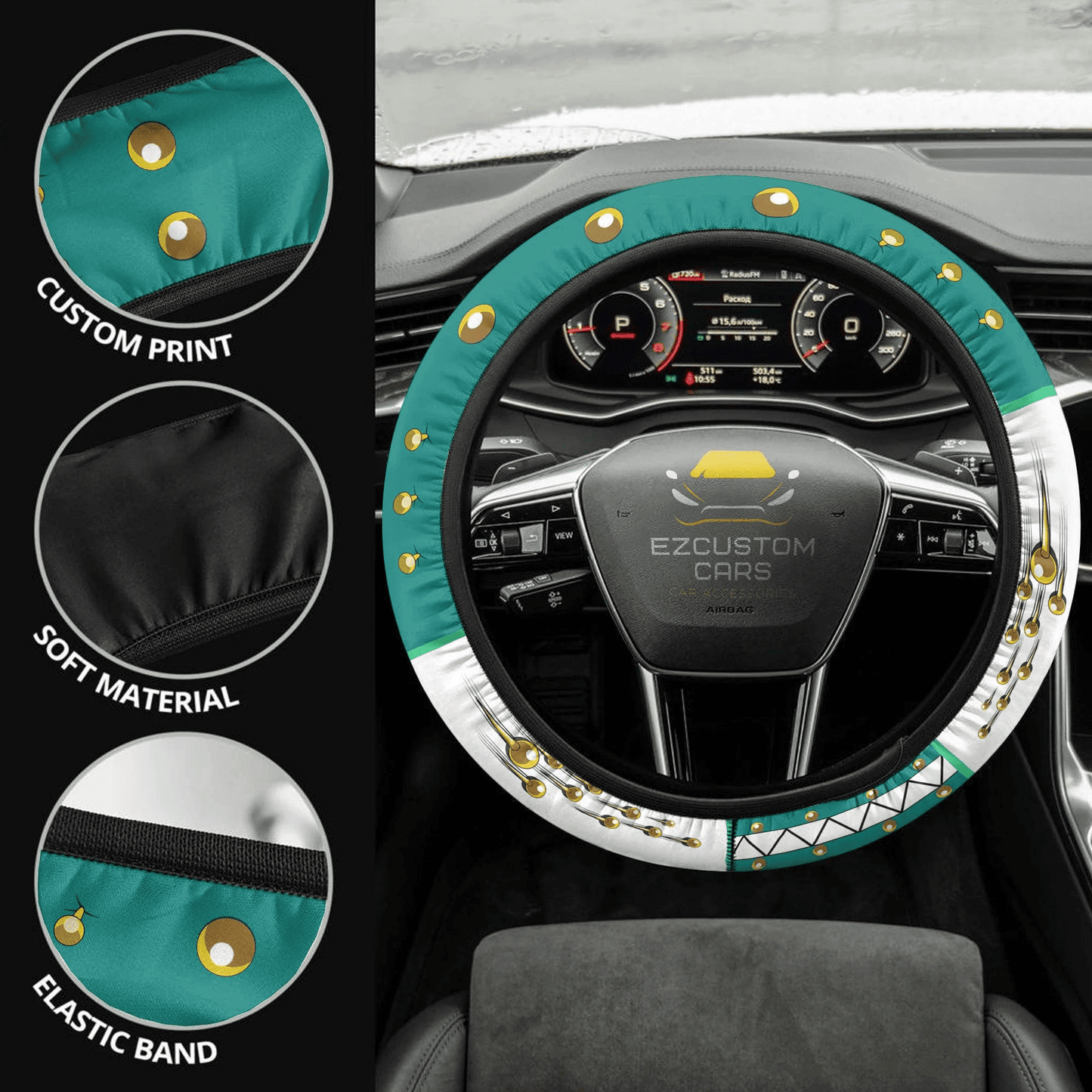 Illumi Zoldyck Anime Steering Wheel Cover Custom Hunter x Hunter Anime Car Accessories