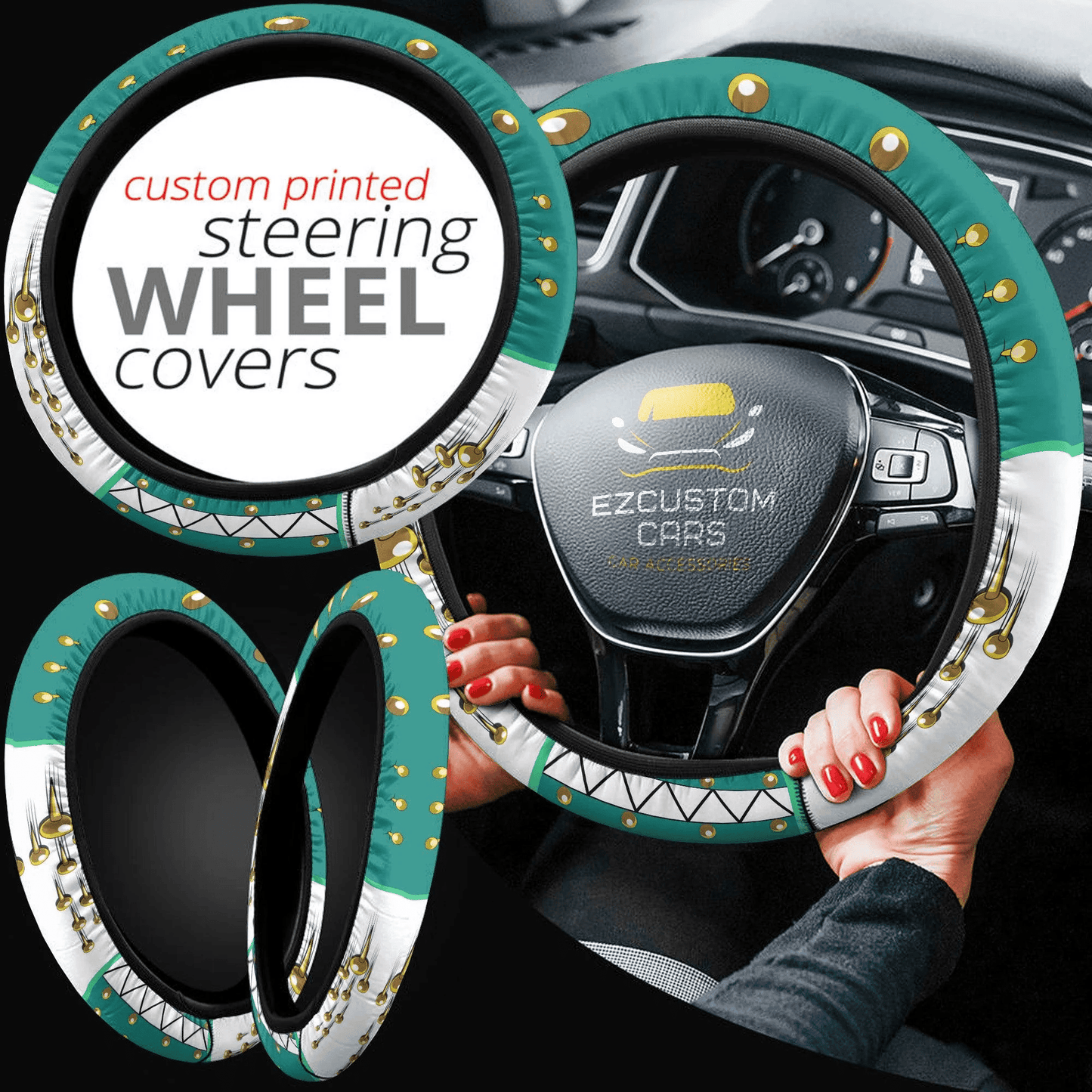 Illumi Zoldyck Anime Steering Wheel Cover Custom Hunter x Hunter Anime Car Accessories
