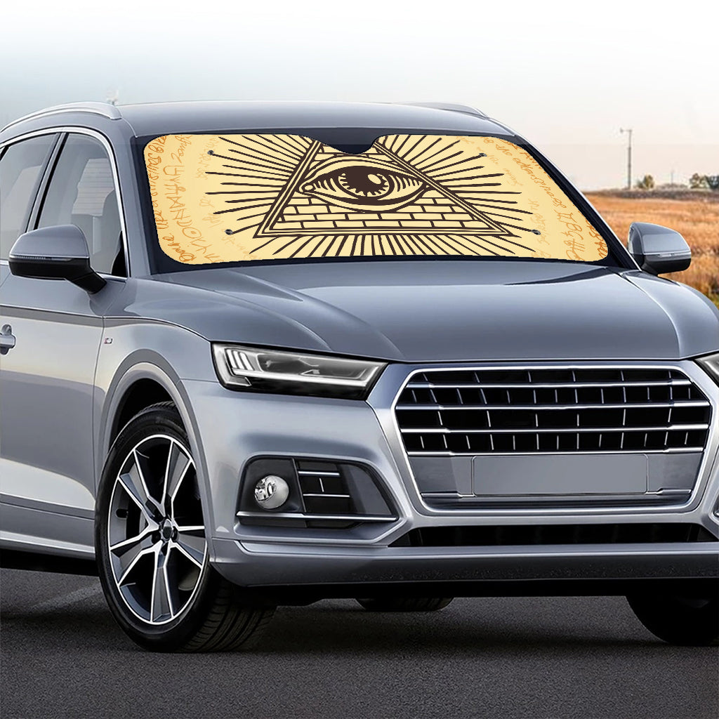 Illuminati Eye Print Car Windshield Sun Shade