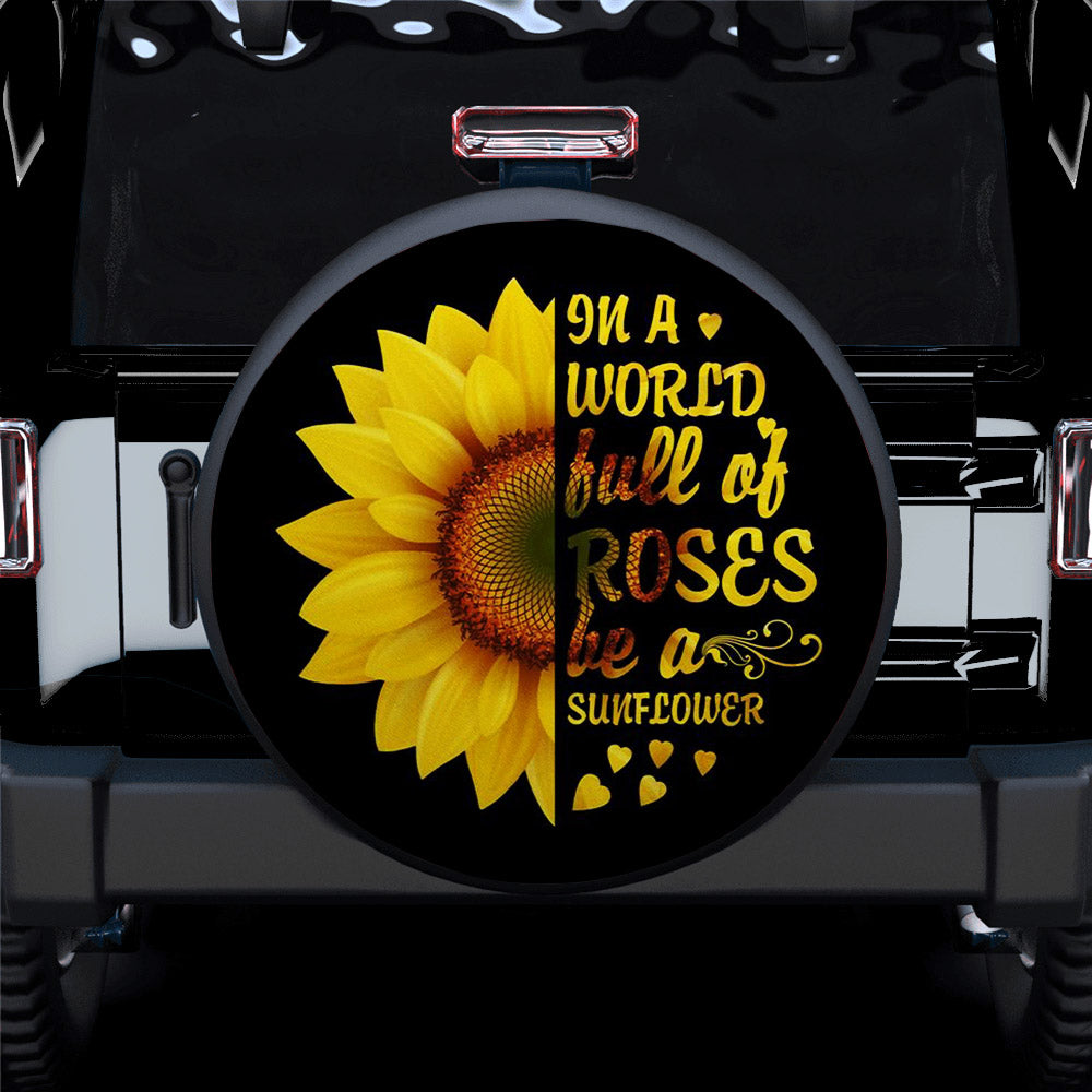 In A World Full Of Roses Car Spare Tire Cover