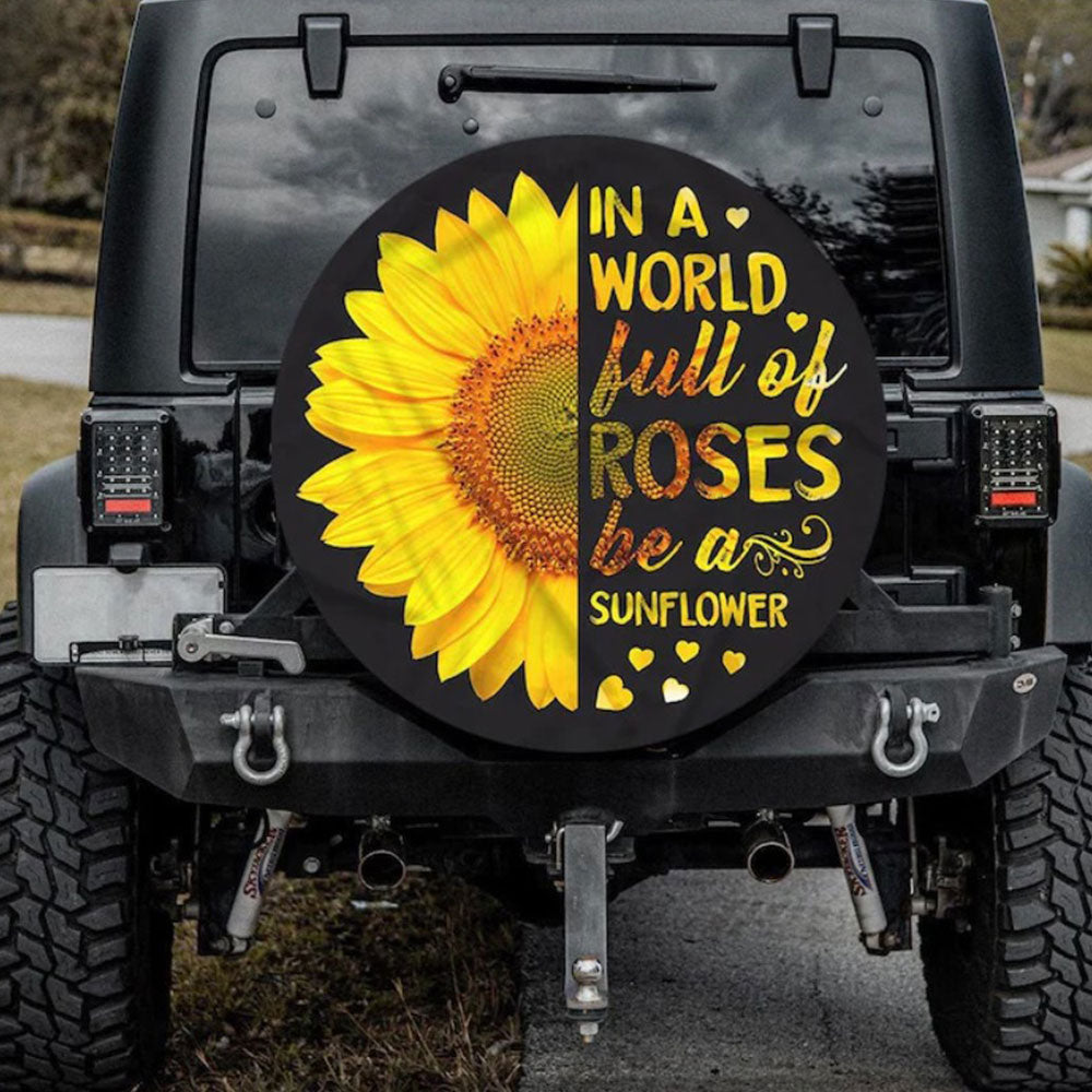 In A World Full Of Roses Car Spare Tire Cover