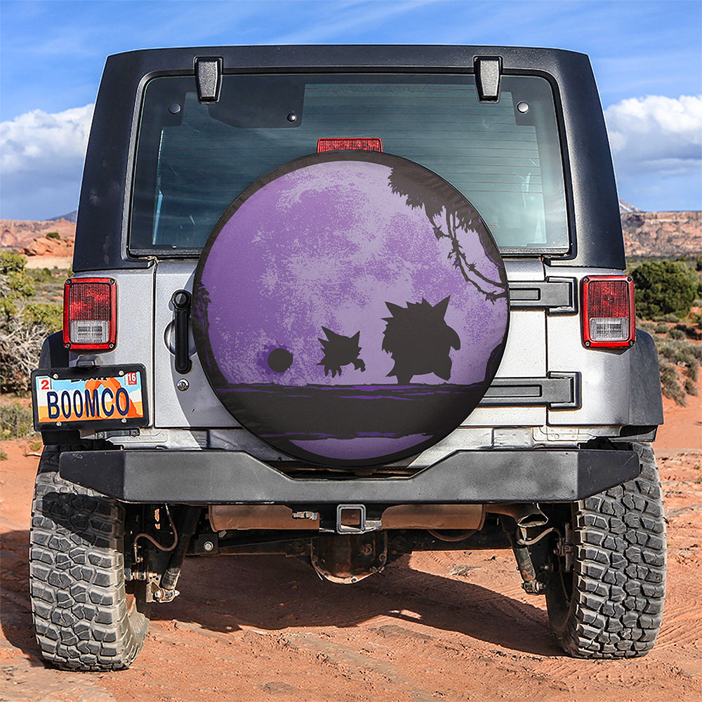 In Gengar Hauter Moon Night Purple Car Spare Tire Cover