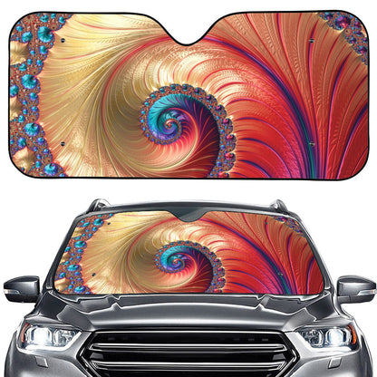 Infinite Fractal Print Car Windshield Sun Shade