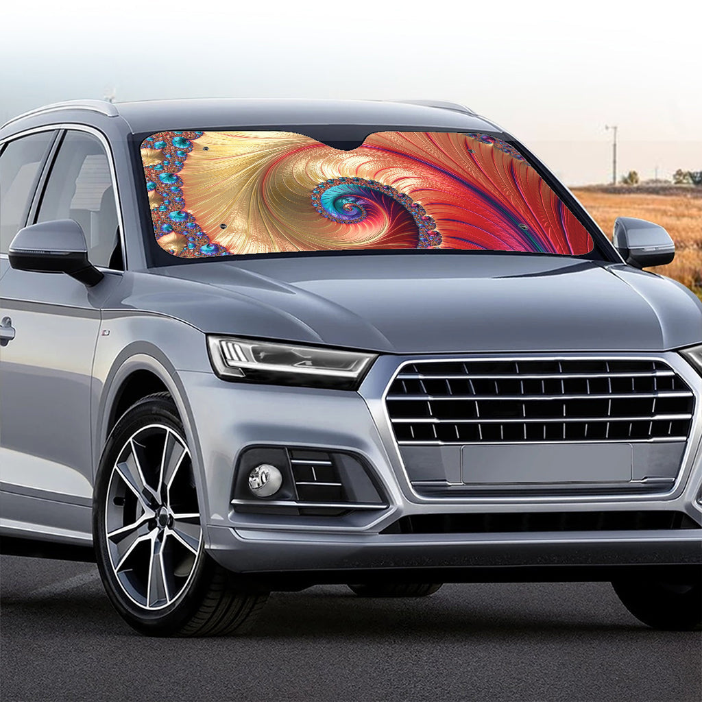Infinite Fractal Print Car Windshield Sun Shade