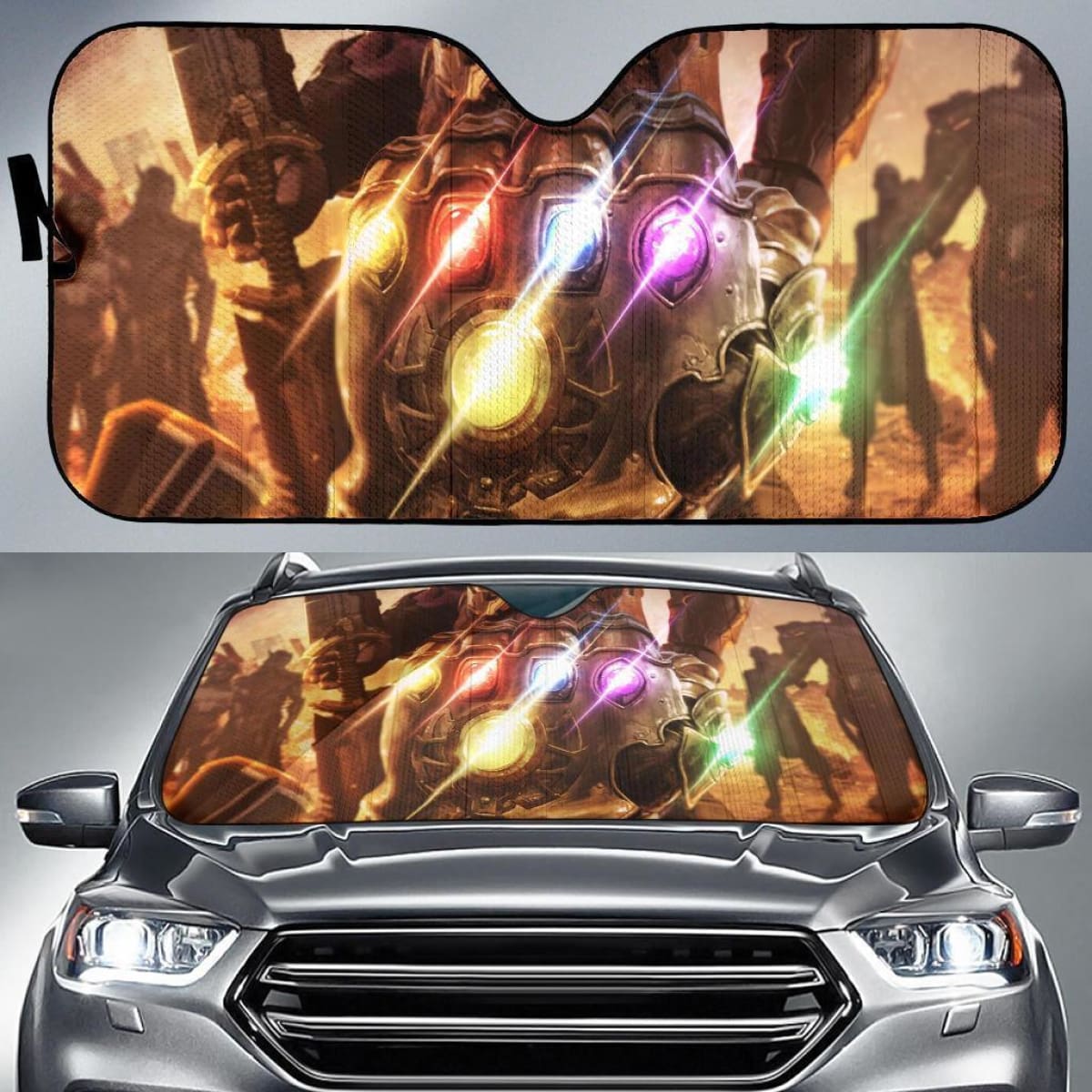 Infinity Gauntlet Avengers Endgame Auto Sun Shade Mn05 Universal Fit 111204