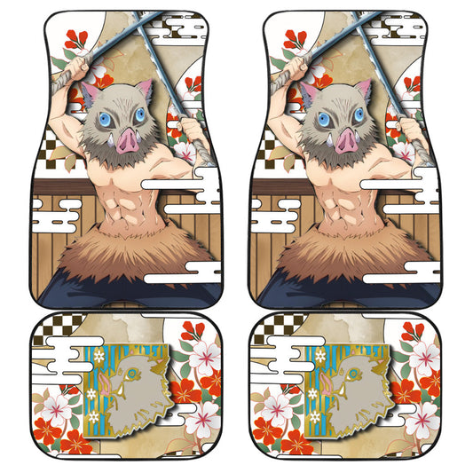 Inosuke Car Floor Mats Custom Demon Slayer Anime Car Accessories