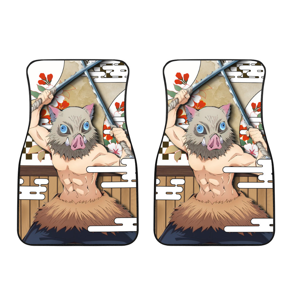 Inosuke Car Floor Mats Custom Demon Slayer Anime Car Accessories
