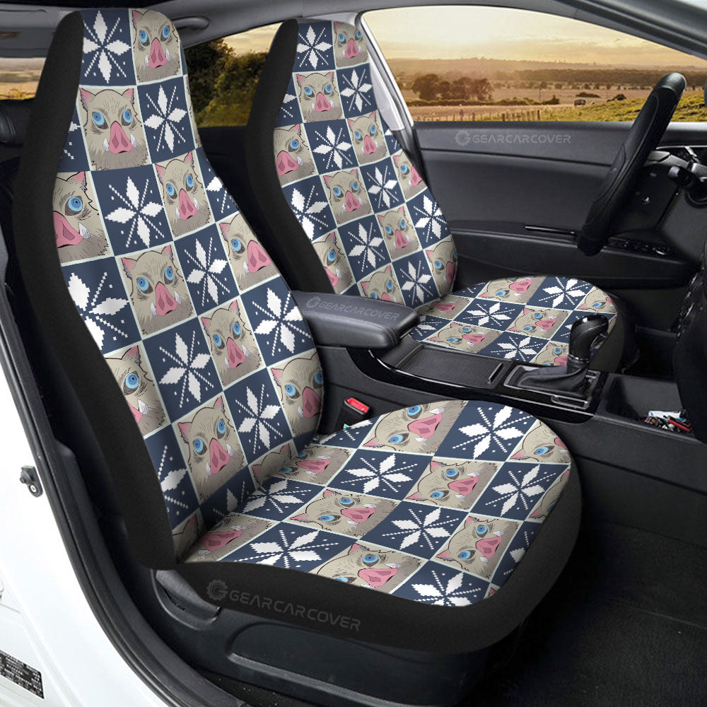 Inosuke Hashibira Car Seat Covers Custom Anime Car Accessories