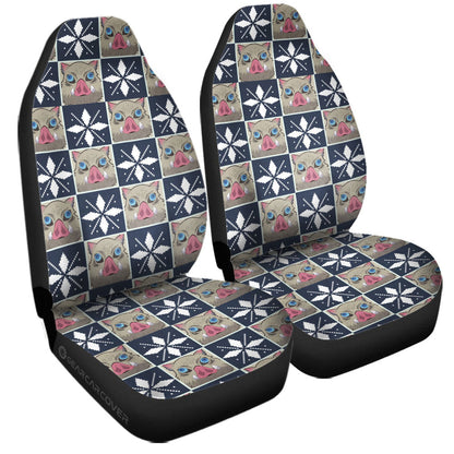 Inosuke Hashibira Car Seat Covers Custom Anime Car Accessories