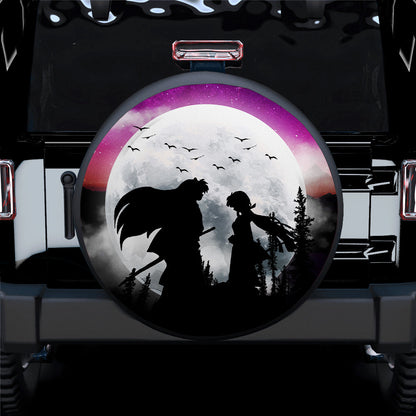 Inuyasha Couple Moon Night Galaxy Car Spare Tire Cover