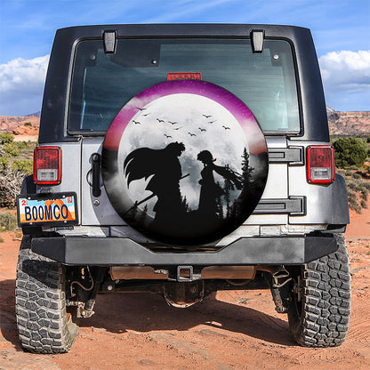 Inuyasha Couple Moon Night Galaxy Car Spare Tire Cover