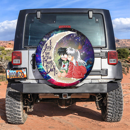 Inuyasha Love You To The Moon Galaxy Spare Tire Cover