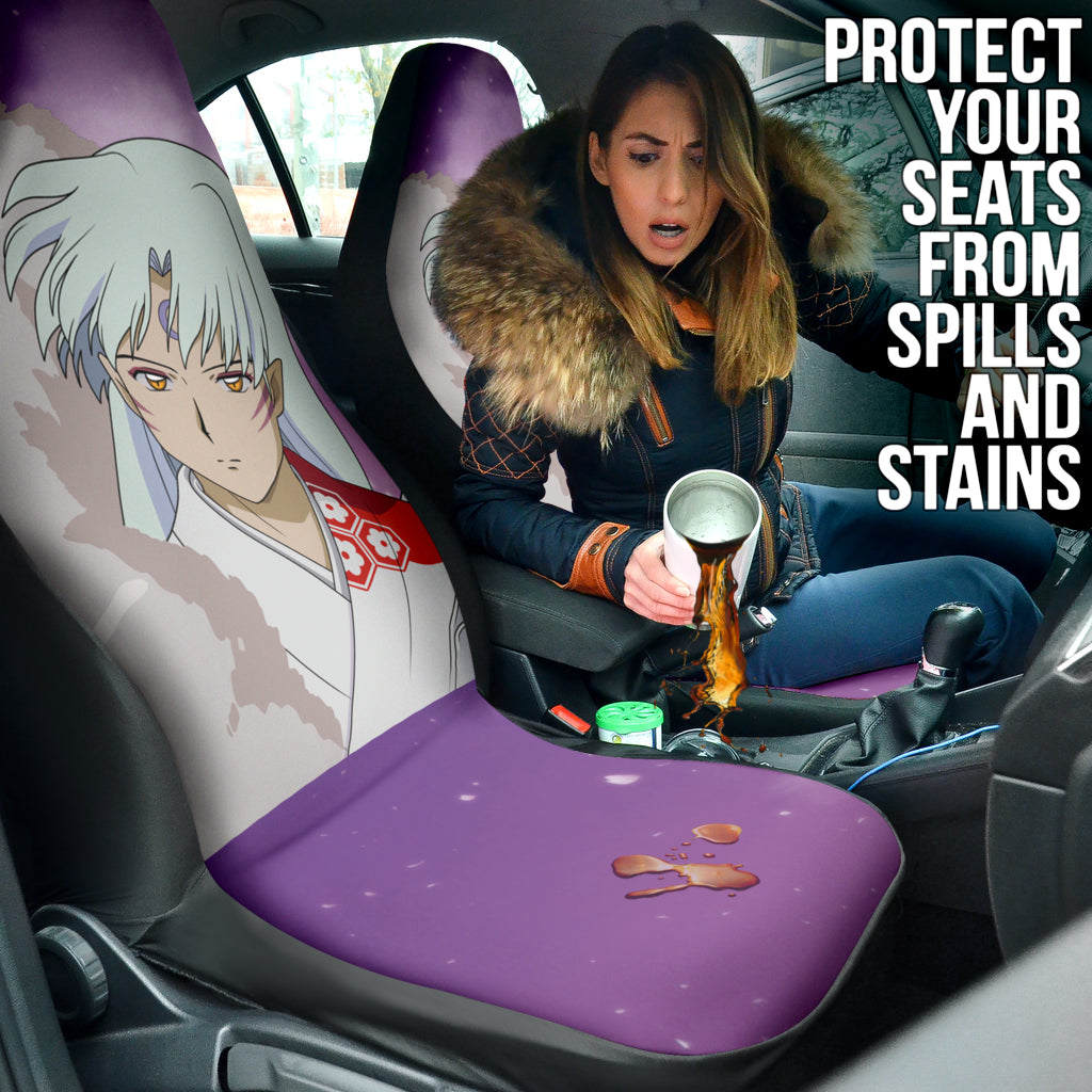 Inuyasha Sesshomaru Anime Purple Background Car Seat Covers 210302