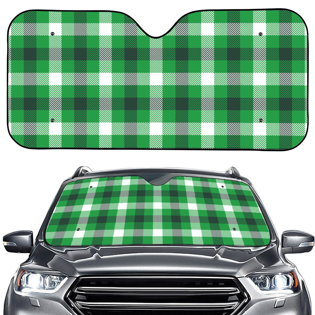 Irish Check Saint Patrick's Day Print Car Windshield Sun Shade