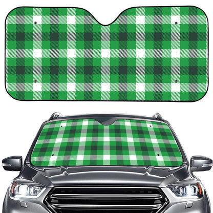Irish Check Saint Patrick's Day Print Car Windshield Sun Shade