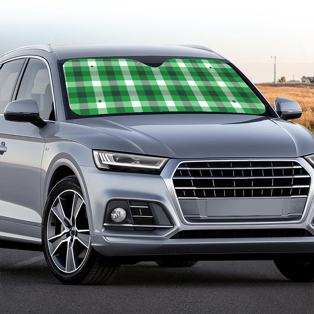 Irish Check Saint Patrick's Day Print Car Windshield Sun Shade