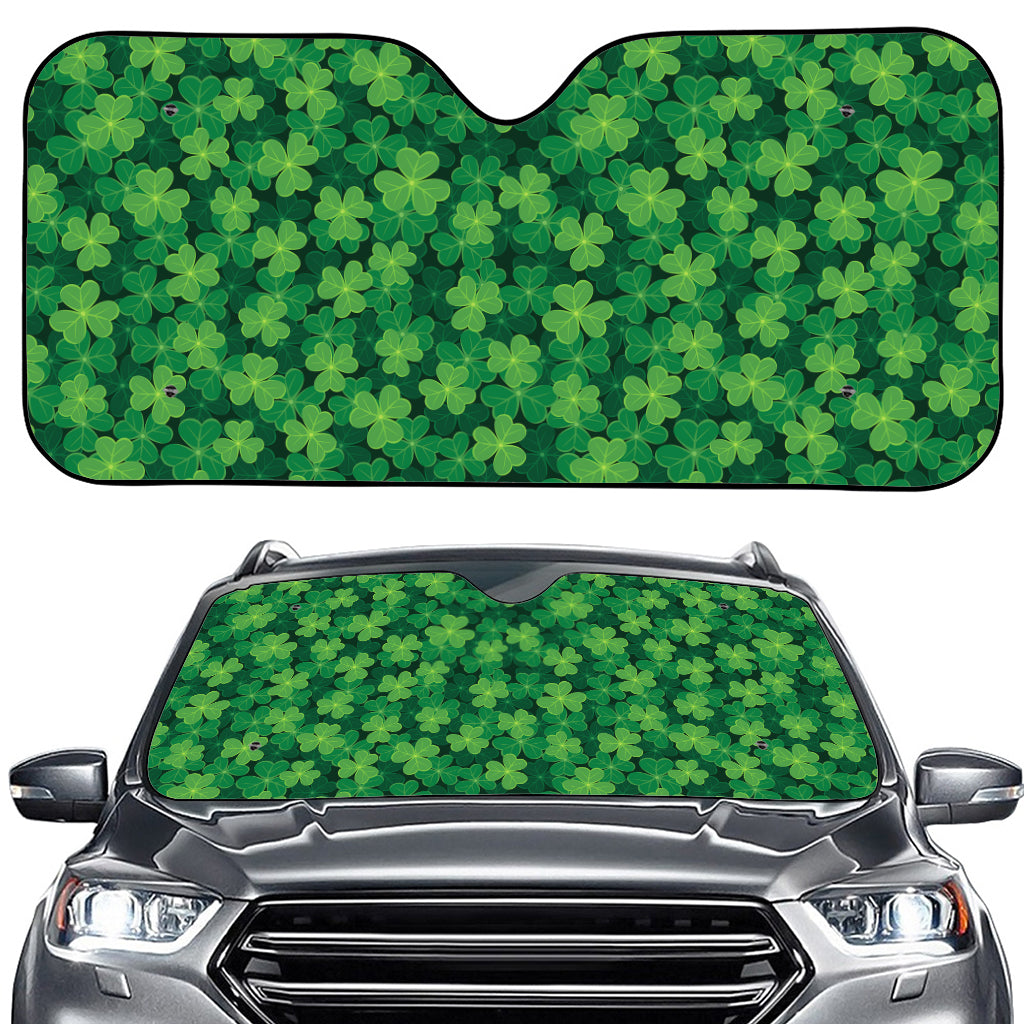 Irish Clover Saint Patrick's Day Print Car Windshield Sun Shade