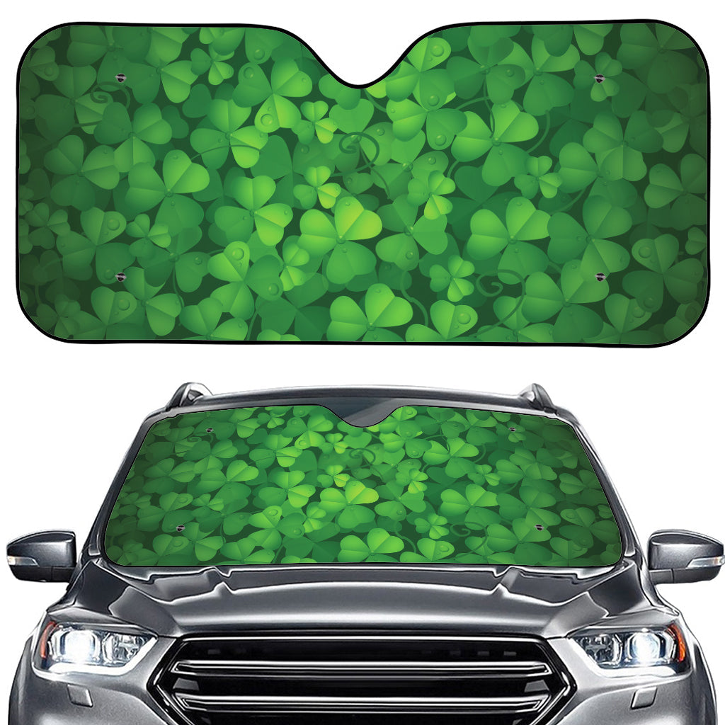 Irish Clover St. Patrick's Day Print Car Windshield Sun Shade
