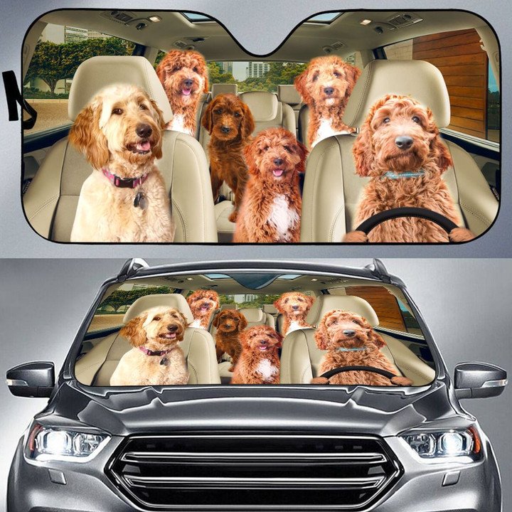 Irish Doodle Car All Over Printed 3D Sun Shade