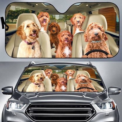 Irish Doodle Car All Over Printed 3D Sun Shade