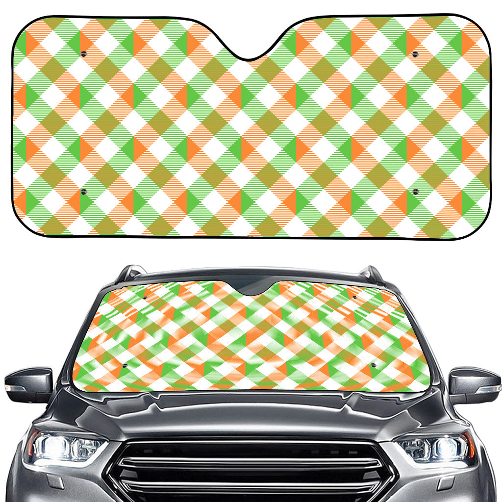 Irish Plaid Saint Patrick's Day Print Car Windshield Sun Shade