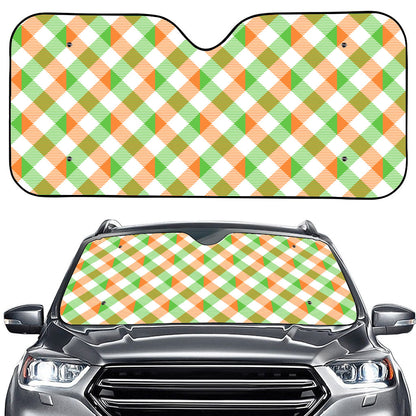 Irish Plaid Saint Patrick's Day Print Car Windshield Sun Shade