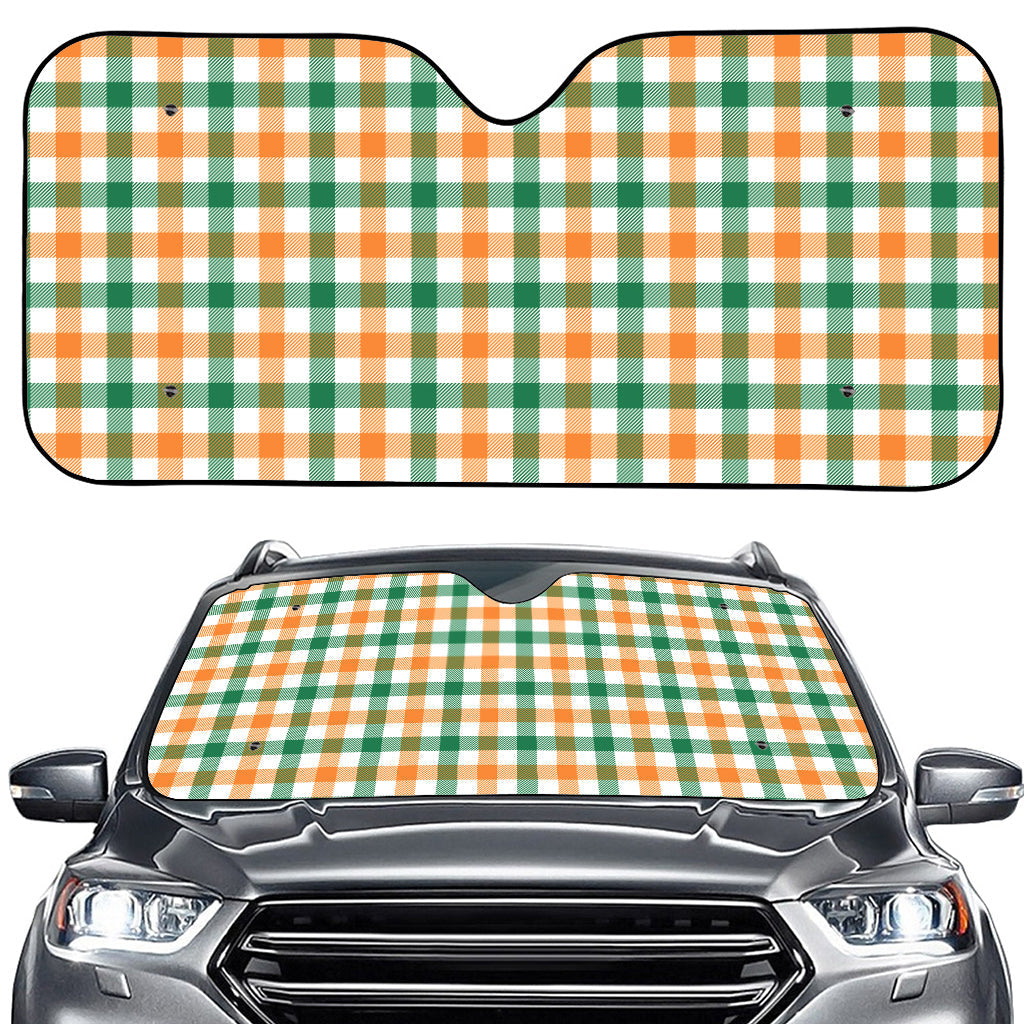 Irish Plaid St. Patrick's Day Print Car Windshield Sun Shade