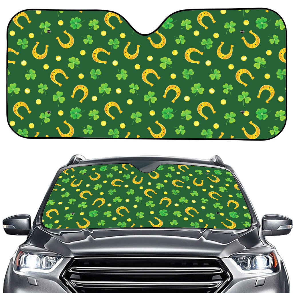 Irish Saint Patrick's Day Pattern Print Car Windshield Sun Shade