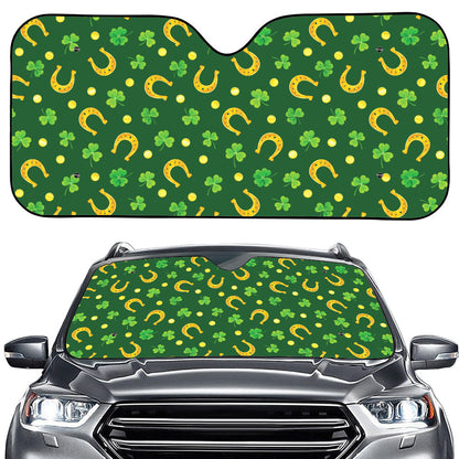 Irish Saint Patrick's Day Pattern Print Car Windshield Sun Shade