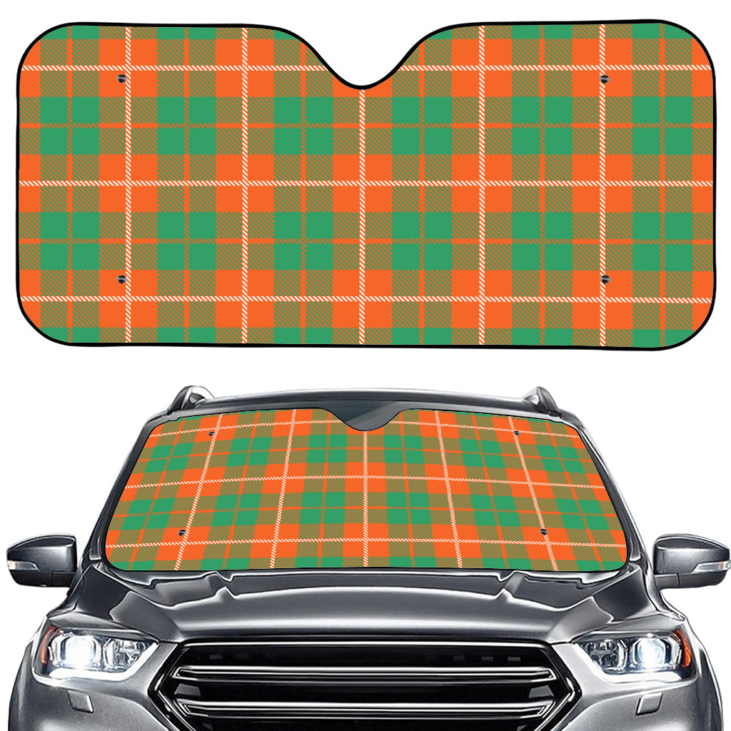 Irish Saint Patrick's Day Tartan Print Car Windshield Sun Shade